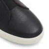 Textured Leather Slip On Sneakers