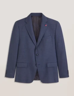Textured Modern Fit Wool Suit Jacket