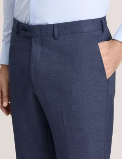 Textured Modern Fit Wool Suit Pants