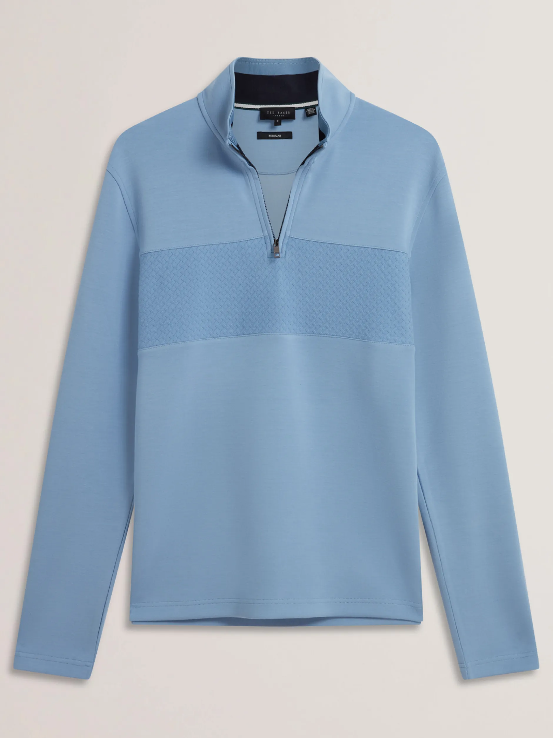 Textured Panel Half-Zip Modal Sweatshirt
