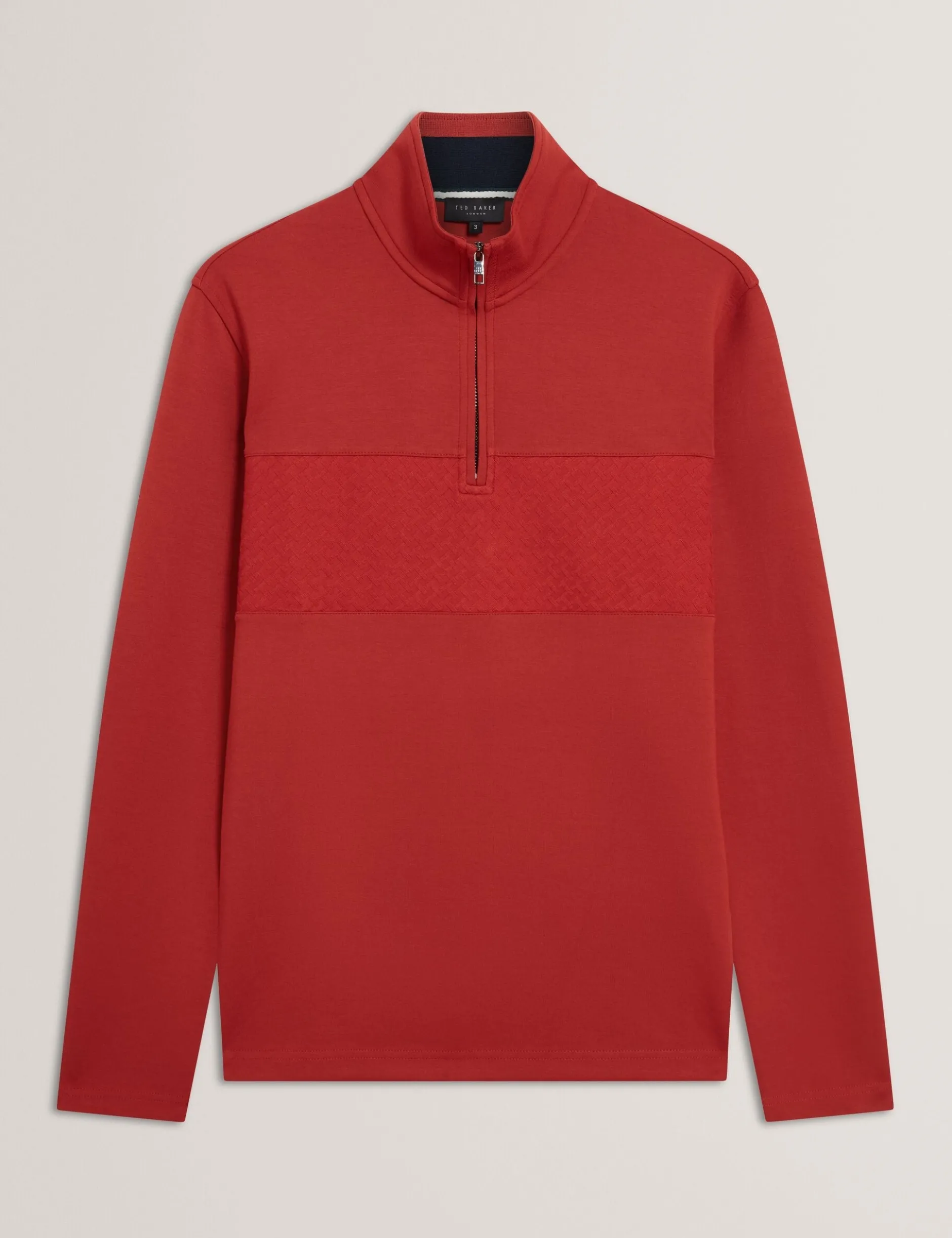 Textured Panel Half-Zip Modal Sweatshirt