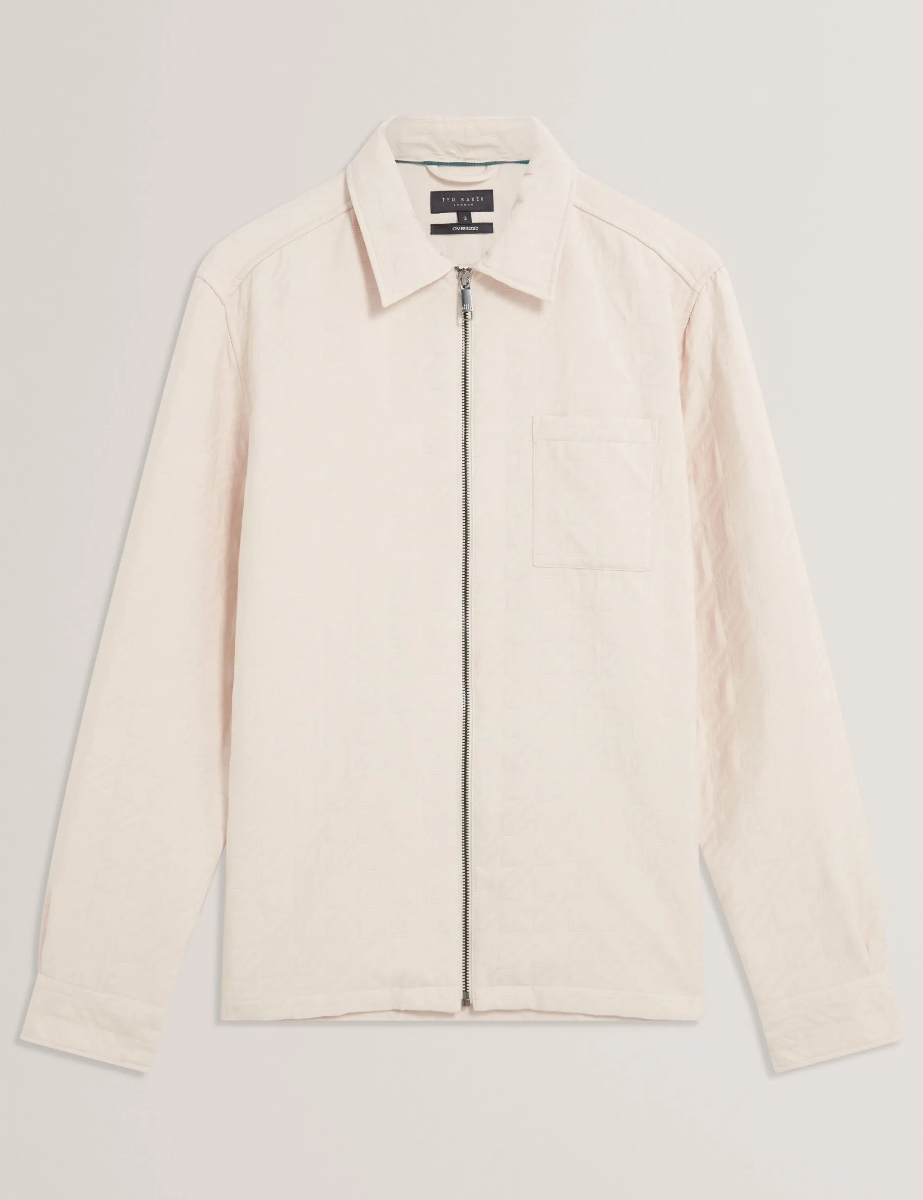 Textured Quilt Zip-Through Overshirt
