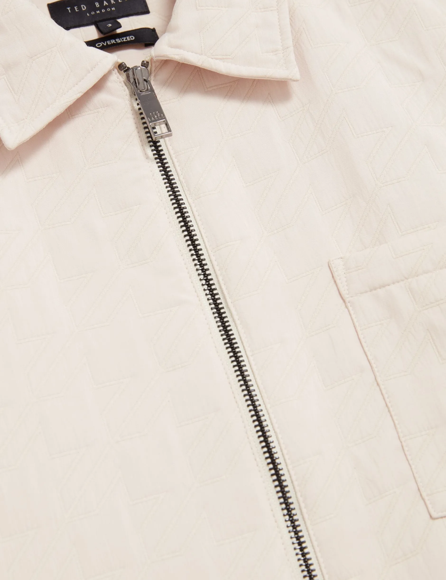 Textured Quilt Zip-Through Overshirt
