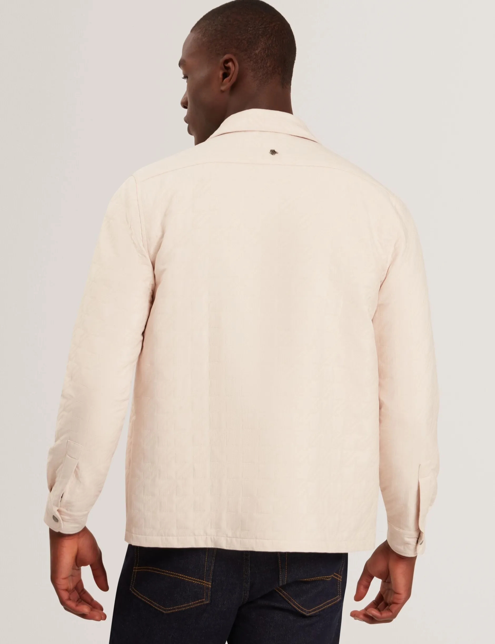 Textured Quilt Zip-Through Overshirt