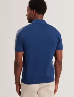 Textured Stitch Knitted Button-Through Shirt