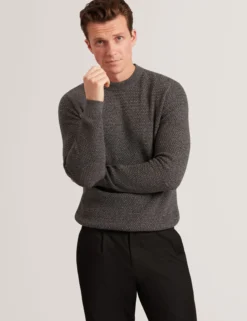 Textured Stitch Marled Knit Jumper