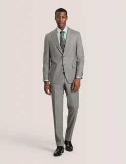 Textured Stretch Cotton Slim Fit Shirt