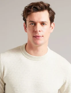 Textured T Knit Crew Neck Jumper