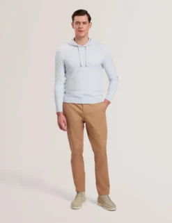 Textured T Knit Wool Blend Hoodie