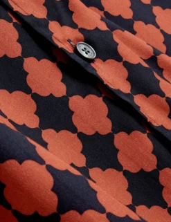 Tile Border Print Short Sleeve Shirt