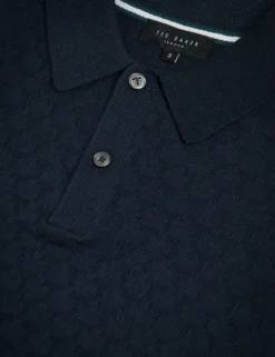 T Knit Long Sleeve Polo Top