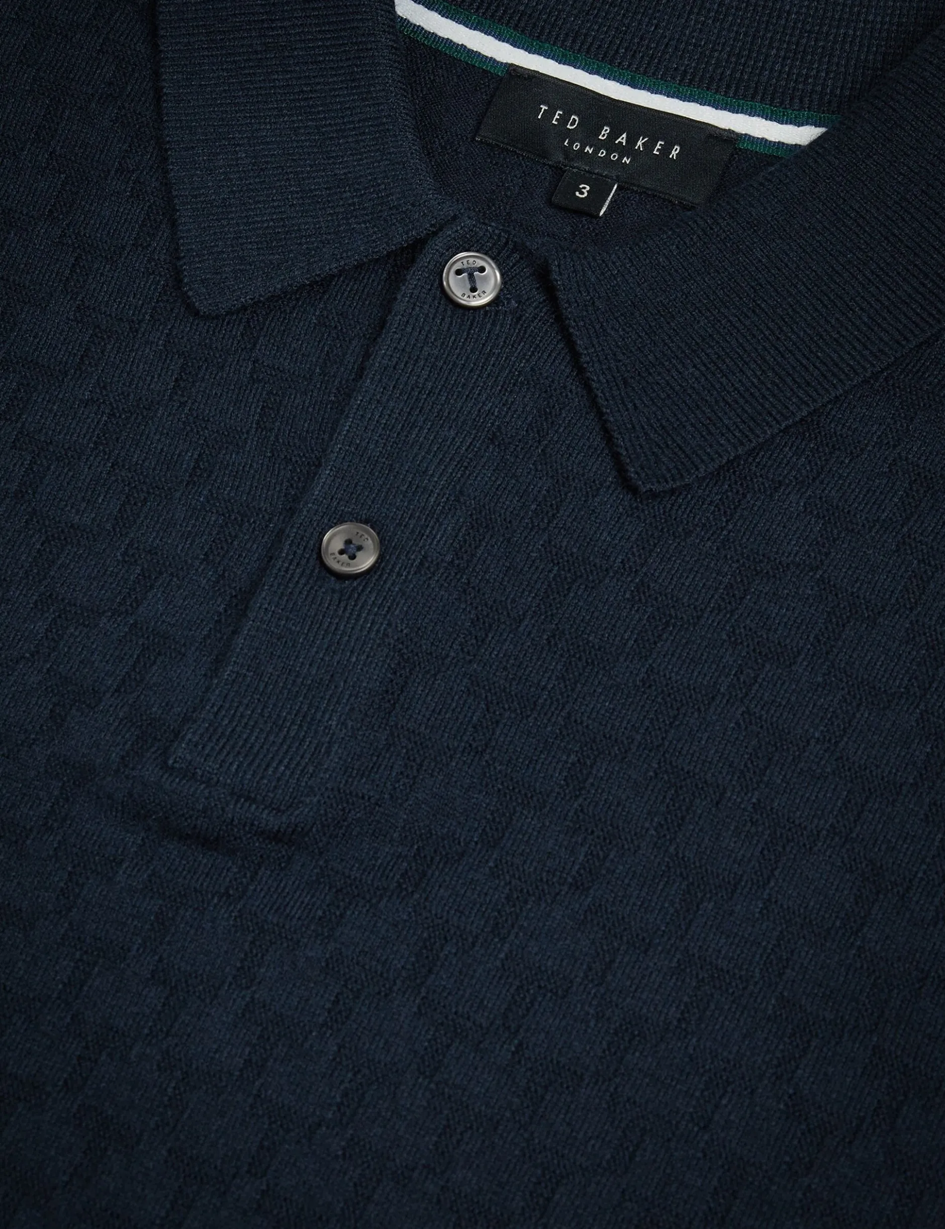 T Knit Long Sleeve Polo Top