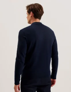 T Knit Long Sleeve Polo Top