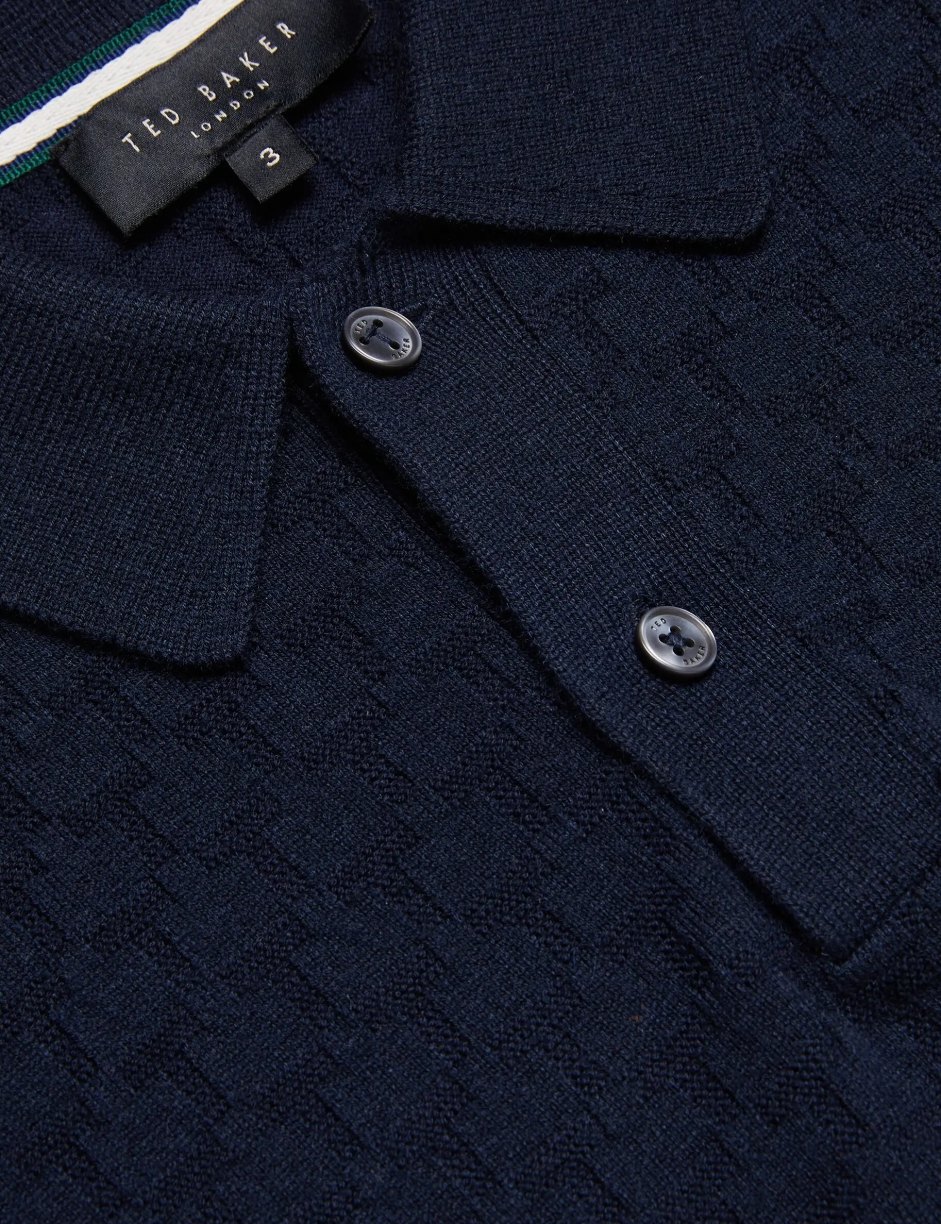 T Knit Long Sleeve Polo Top