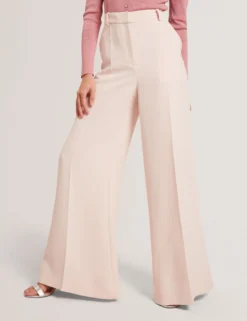 Ultra Wide Leg Woven Tailored Trousers