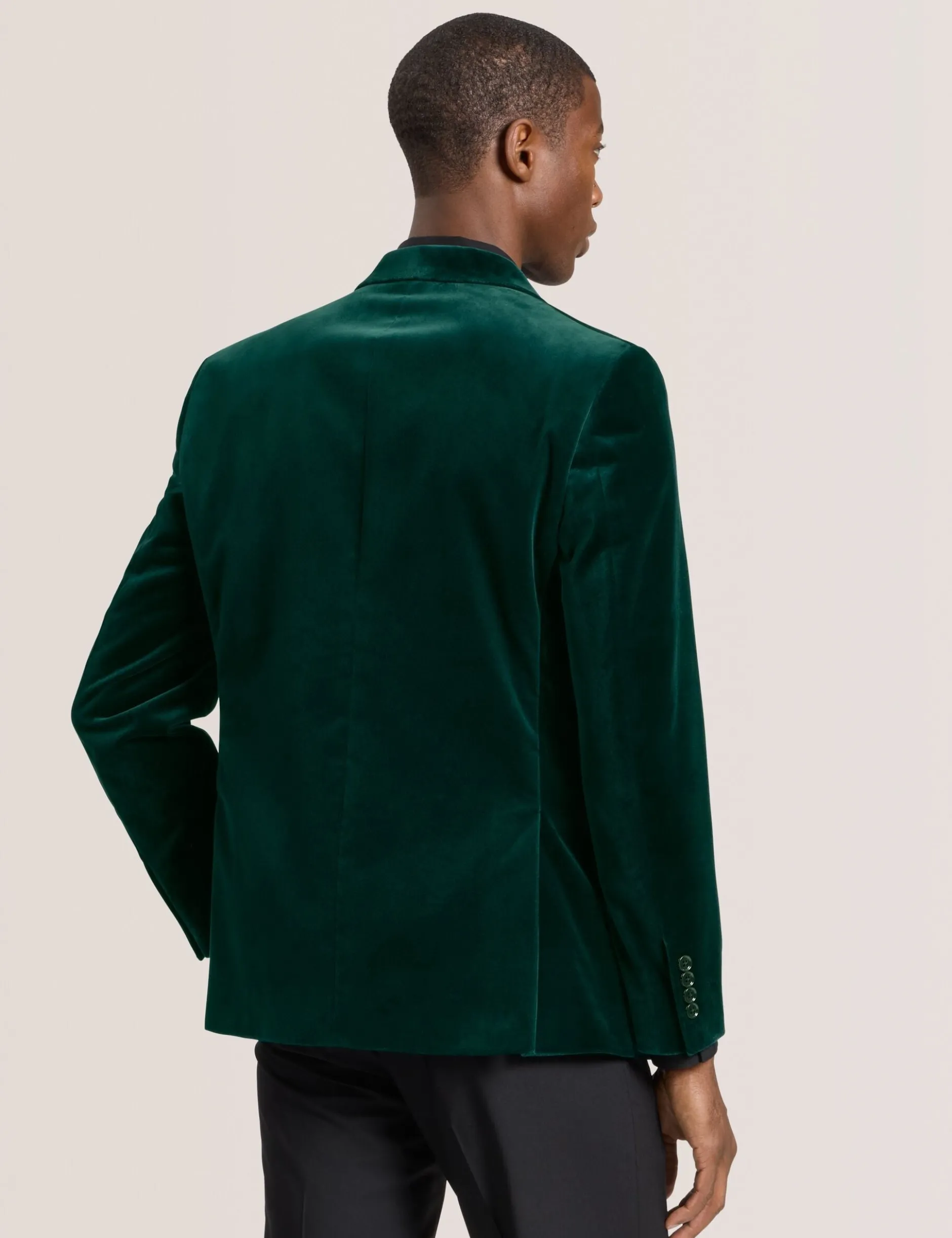 Velvet Single Breasted Tuxedo Jacket