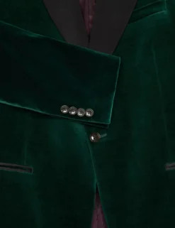 Velvet Single Breasted Tuxedo Jacket