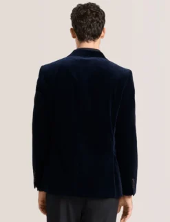 Velvet Single Breasted Tuxedo Jacket