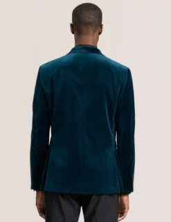 Velvet Single Breasted Tuxedo Jacket