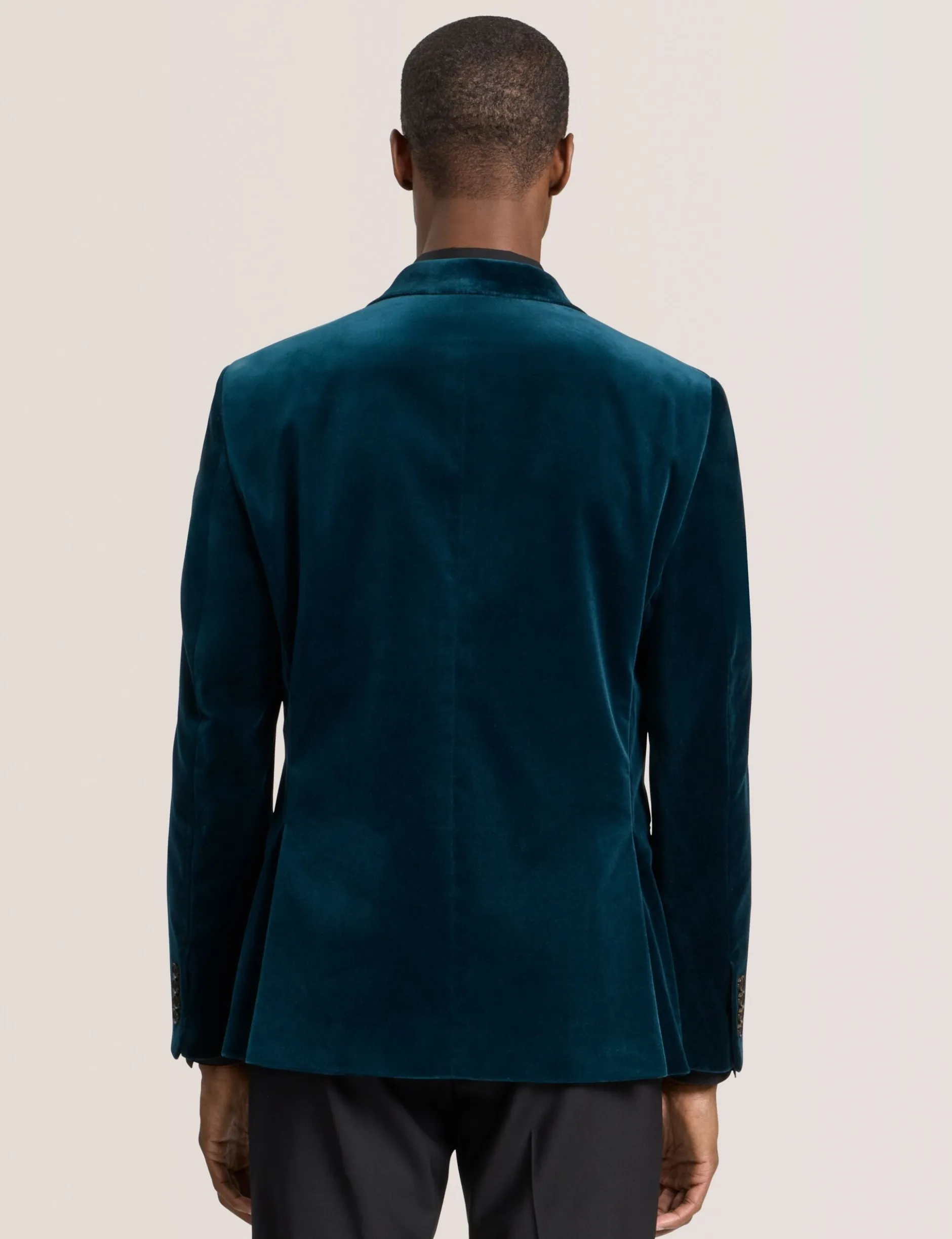 Velvet Single Breasted Tuxedo Jacket