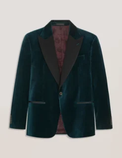 Velvet Single Breasted Tuxedo Jacket