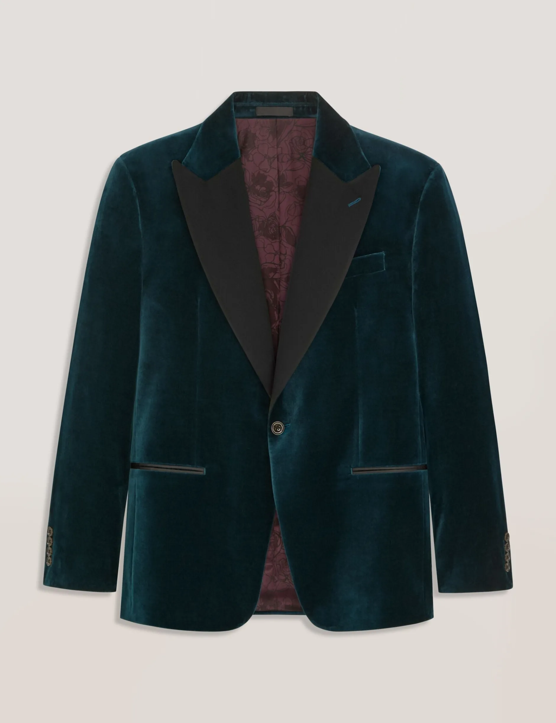 Velvet Single Breasted Tuxedo Jacket