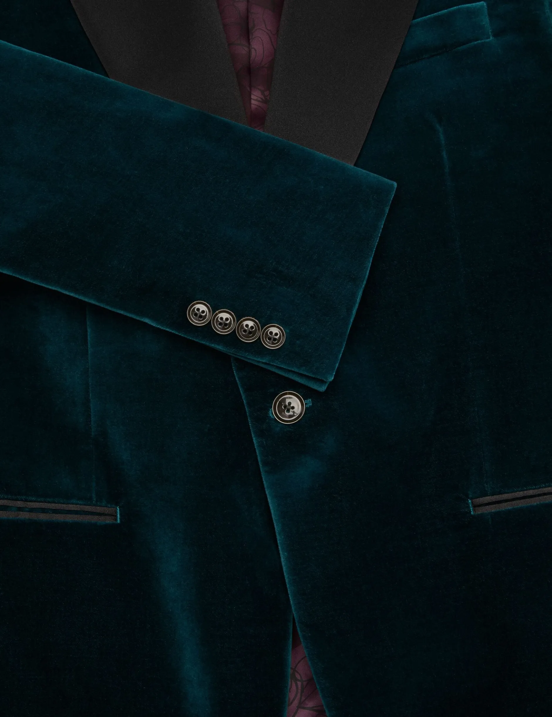 Velvet Single Breasted Tuxedo Jacket