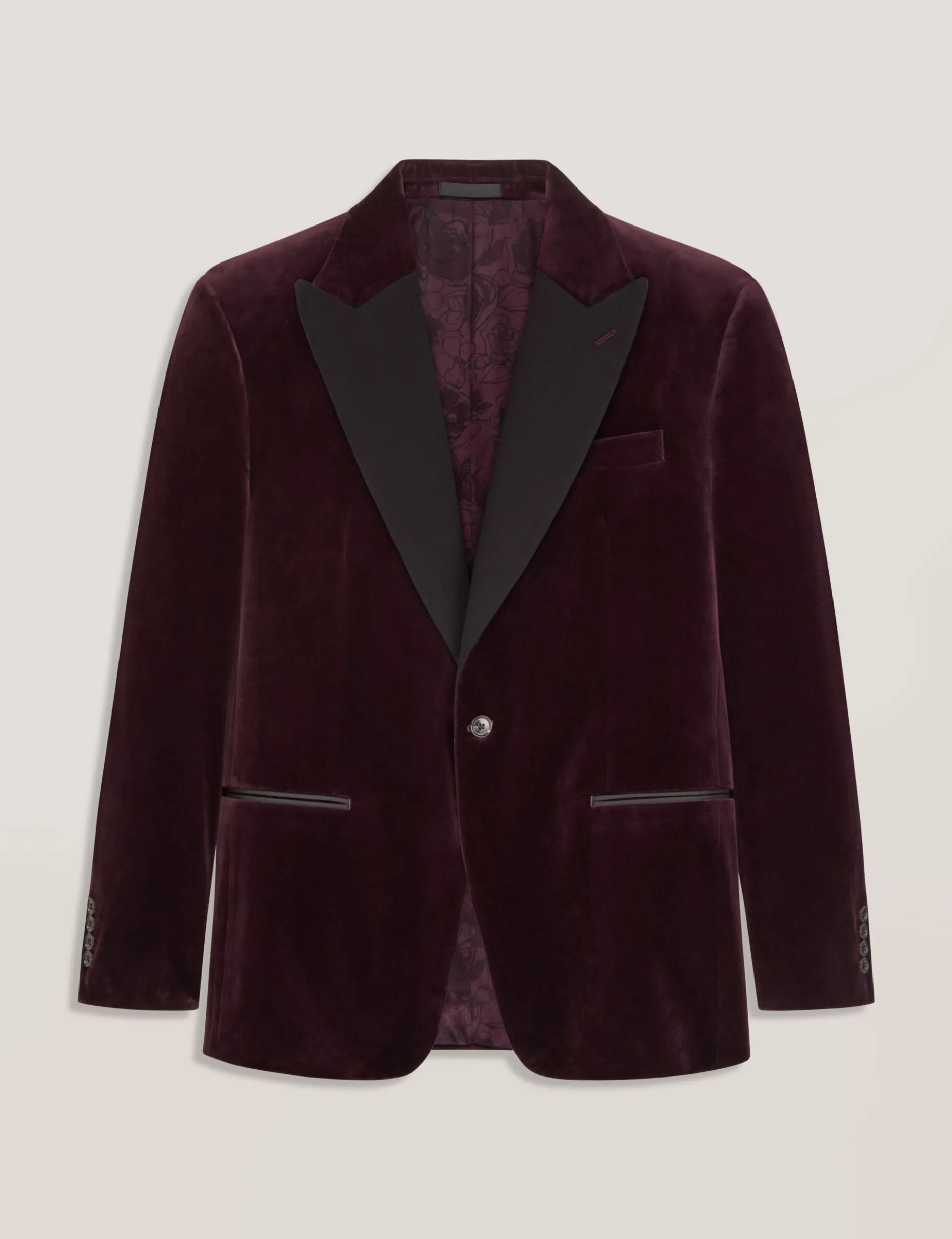 Velvet Single Breasted Tuxedo Jacket