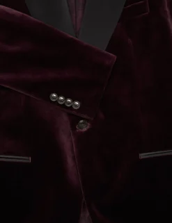 Velvet Single Breasted Tuxedo Jacket