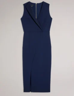 V Neck Bodycon Midi dress