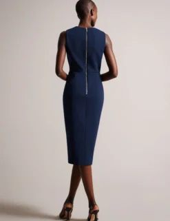 V Neck Bodycon Midi dress