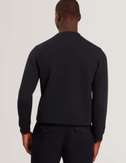 Waffle Knit Crew Neck Sweatshirt