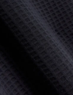 Waffle Knit Quarter Zip Sweatshirt