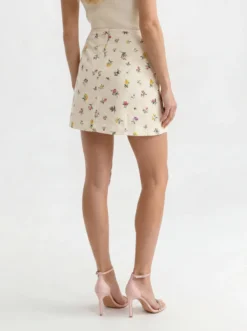 Wildflower Embroidered Mini Skirt