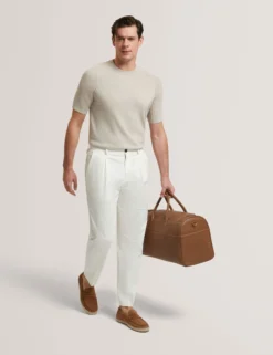 Wool Blend Ribbed Raglan Polo Shirt