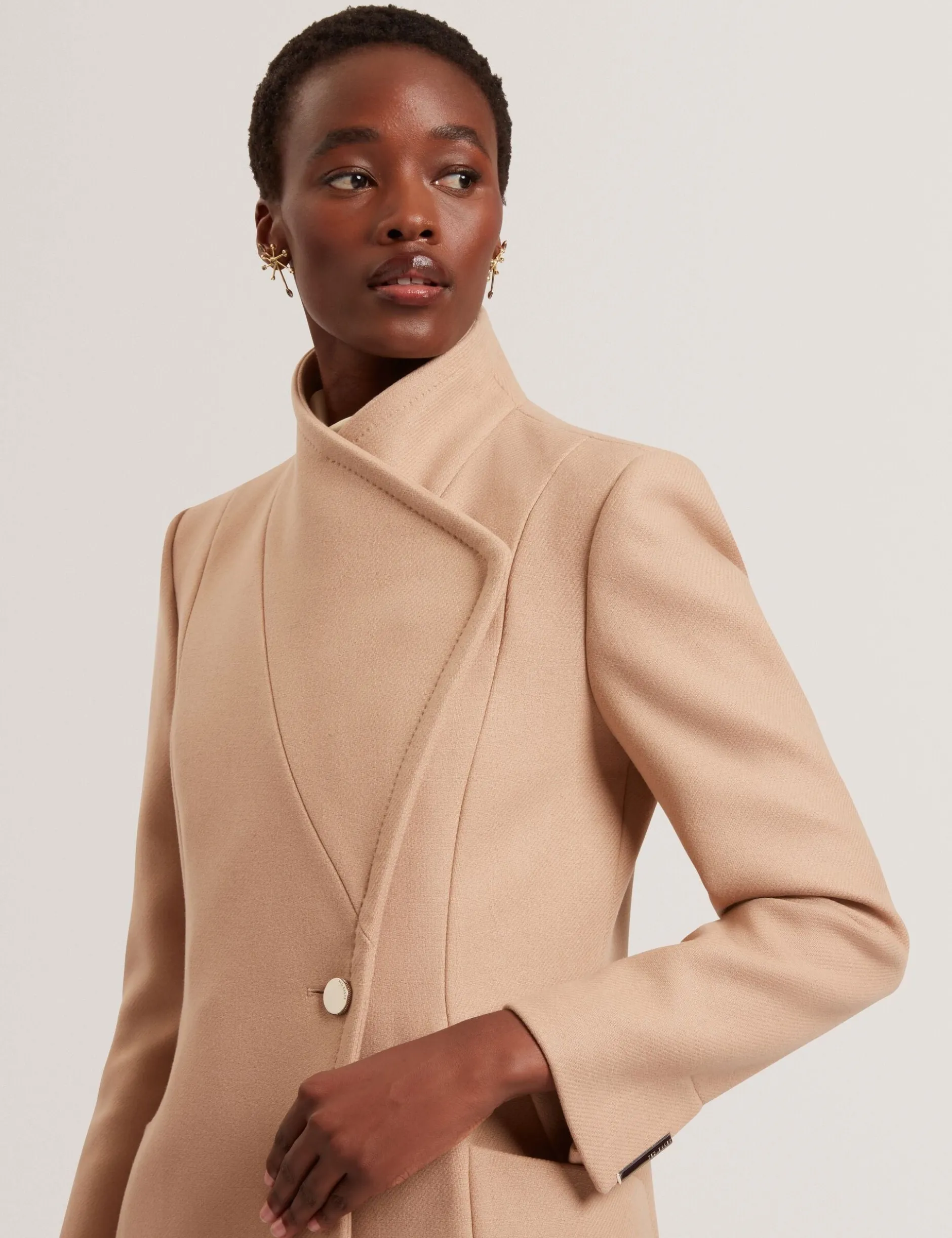 Wool Rich Hourglass Longline Wrap Coat