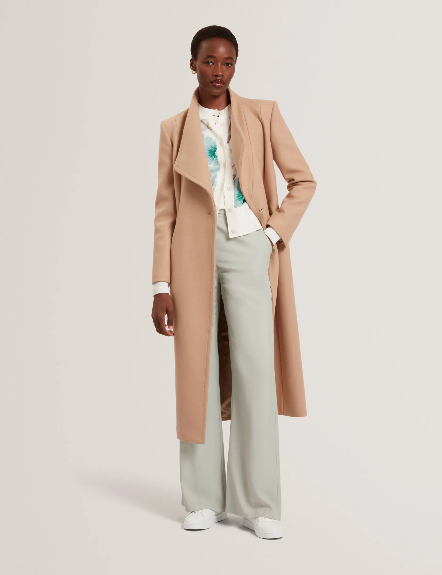Wool Rich Hourglass Longline Wrap Coat