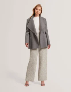 Wool Rich Hourglass Short Wrap Coat