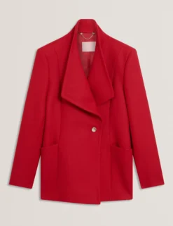 Wool Rich Hourglass Short Wrap Coat