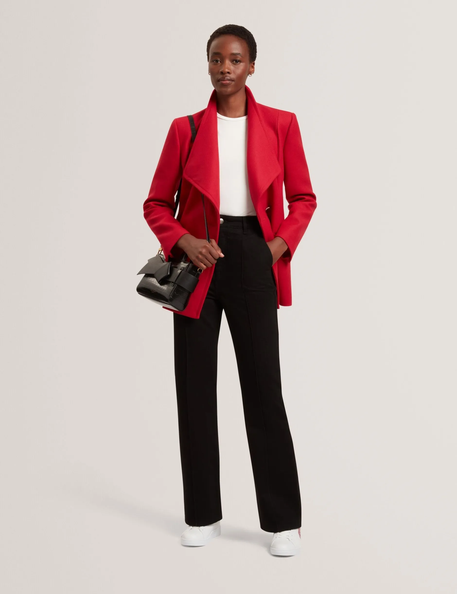 Wool Rich Hourglass Short Wrap Coat