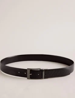 Woven Texture Leather Belt