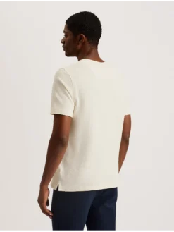 Zig Zag Texture Knitted Cotton T-Shirt