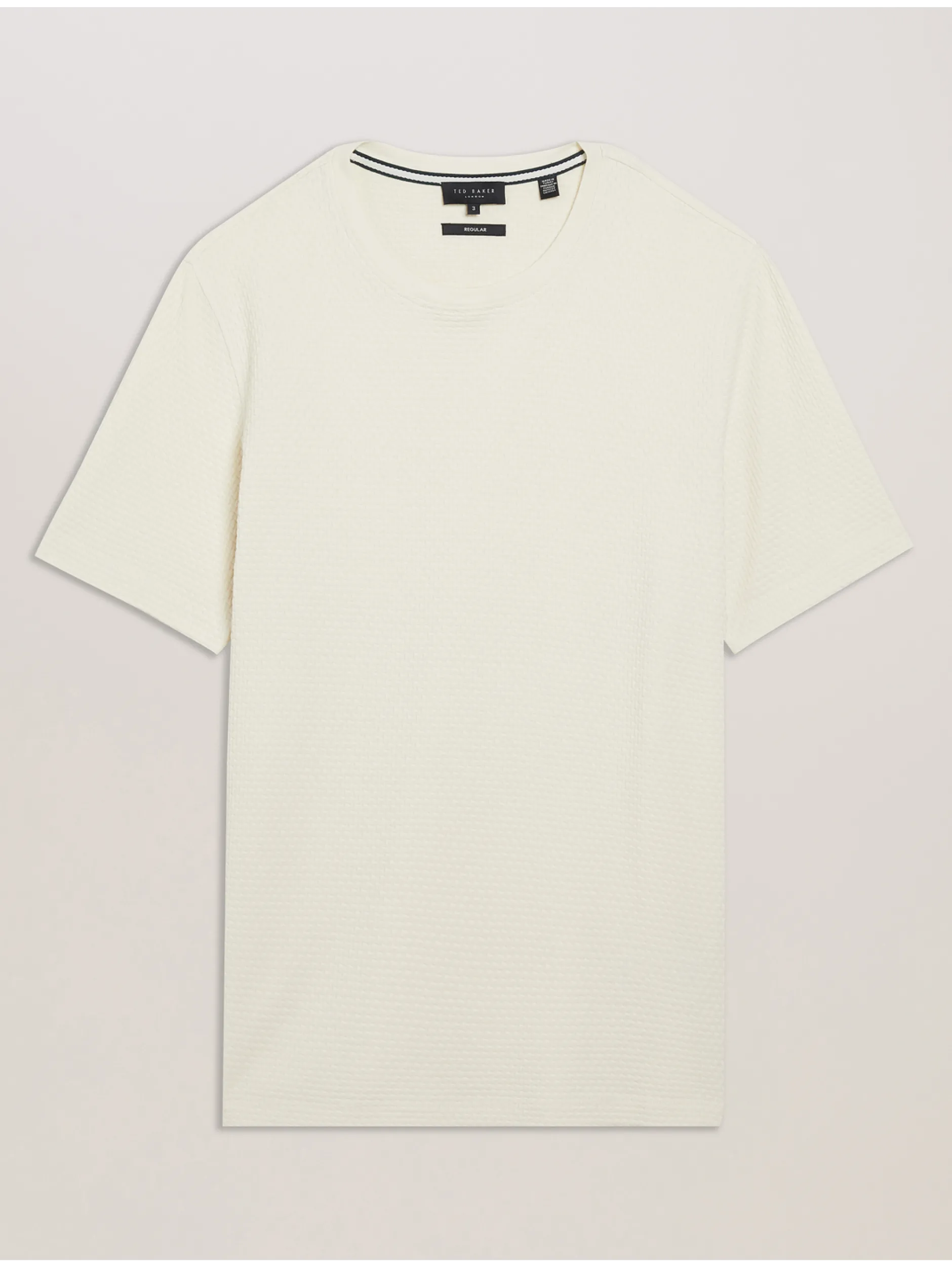 Zig Zag Texture Knitted Cotton T-Shirt