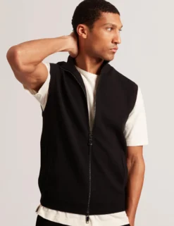 Zip-Through Funnel Neck Gillet
